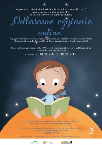 „Odlotowe czytanie online” – konkurs pięknego czytania dla dzieci - poleca PIK