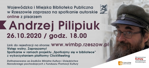 Spotkanie on-line z pisarzem Andrzejem Pilipiukiem