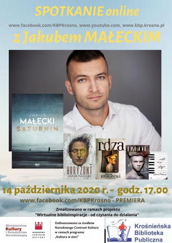 Spotkanie z Jakubem Małeckim online… w KBP w Krośnie