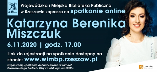 Spotkanie z Katarzyną Bereniką Miszczuk – online