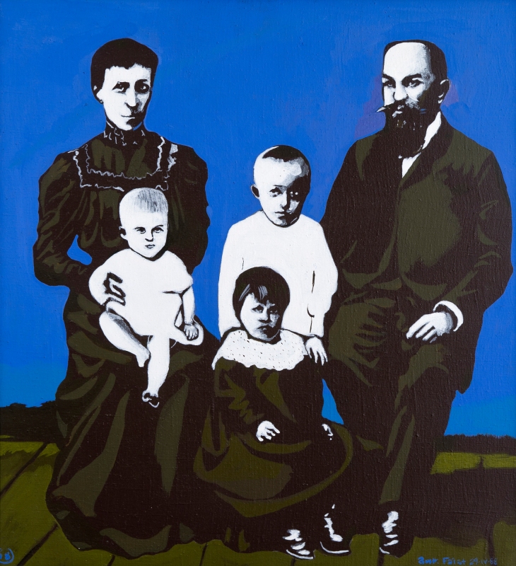 Antoni Fałat, Oczekiwanie, olej, 60x54, 1988