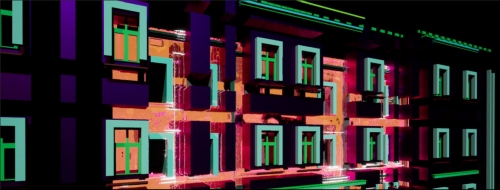 „Kurator” – Video mapping 3D na fasadzie BWA w Krośnie
