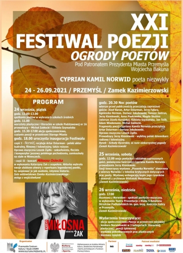XXI Festiwal Poezji Ogrody Poetów