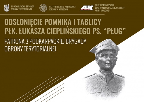 Odsłonięcie pomnika i tablicy płk. Łukasza Cieplińskiego w Rzeszowie