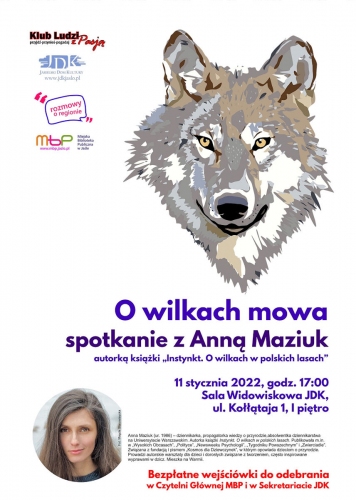 O wilkach mowa – spotkanie autorskie z Anną Maziuk