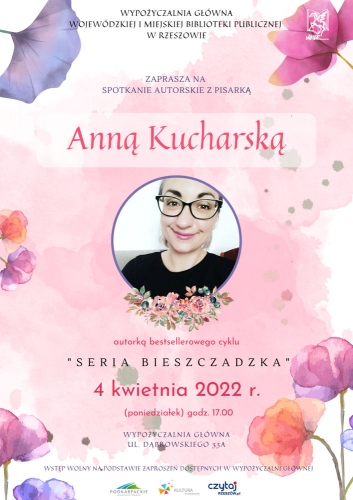 Spotkanie autorskie z rzeszowską pisarką Anną Kucharską