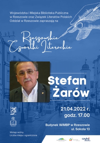 Spotkanie autorskie ze Stefanem Żarowem w ramach Rzeszowskich Czwartków Literackich