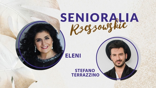 Plakat do wydarzenia. Zdjęcia portretowe Eleni i Stefano Terazino