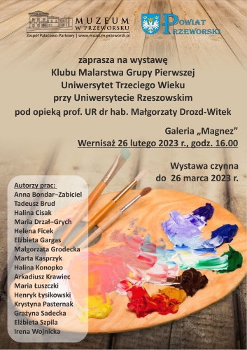 Wystawa Klubu Malarstwa Grupy Pierwszej Uniwersytetu Trzeciego Wieku przy Uniwersytecie Rzeszowskim