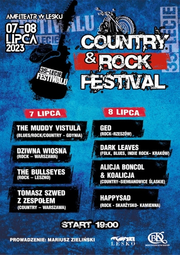 Tomasz Szwed, Happysad i Alicja Boncol gwiazdami 35. edycji Country&Rock Festival Lesko