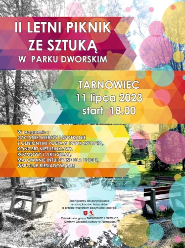 II Letni Piknik ze Sztuką w Dworskim Parku w Tarnowcu