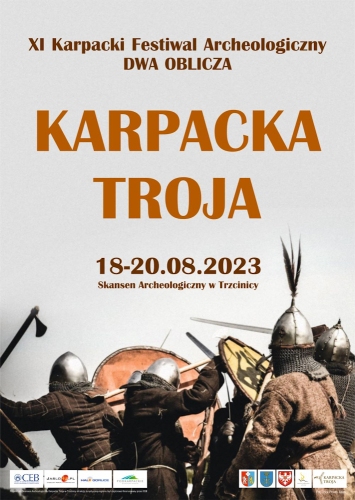 Plakat promujący wydarzenie, przedstawia walczących wojowników