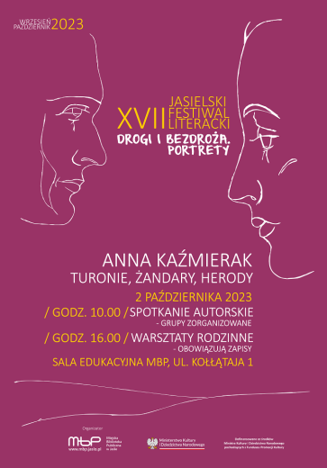 Plakat promujący festiwal literacki w jaśle