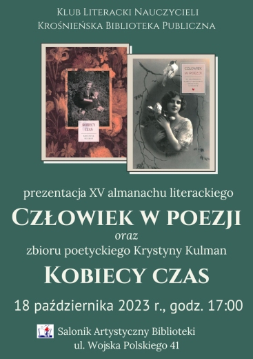 Plakat promujący spotkanie i promocję almanachu poezji
