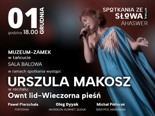 Plakat promujący recital w Muzeum-Zamku w Łańcucie