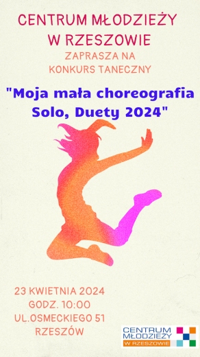 Plakat promujący konkurs taneczny