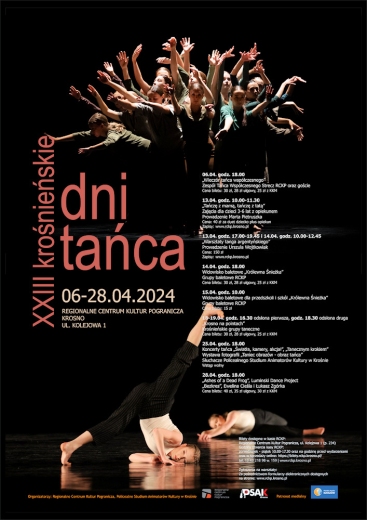 Plakat promujący dni tańca w RCKP Krosno