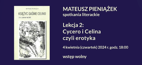 Mateusz Pieniążek - spotkania literackie
